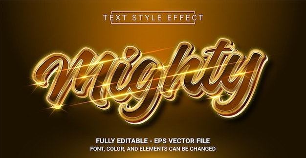 Mighty Text Style Effect Editable Graphic Text Template
