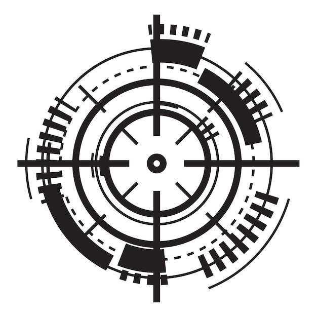 Military aim icon Simple illustration of military aim vector icon for web design isolated on white background