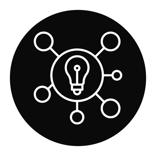 Mind Mapping vector icon Can be used for Online Education iconset