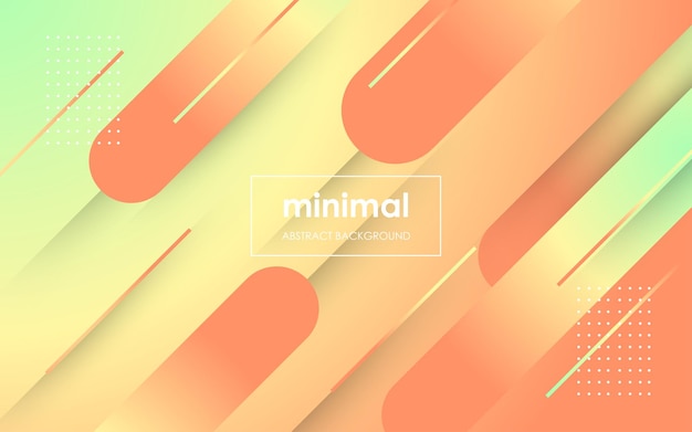 Minimal abstract orange green gradient soft color shape geometric background eps10 vector