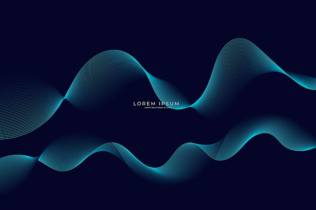 Minimal abstract wavy lines background Vector illustration
