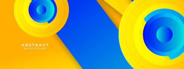 minimal blue and yellow geometric shapes abstract modern background design design for banner