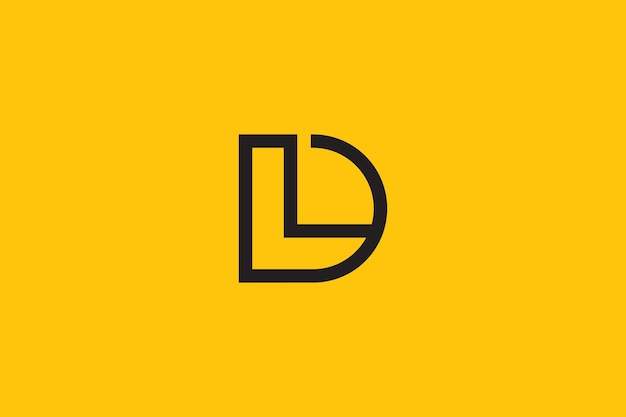 Minimal Creative Initial Based LD DL logo Letter LD DL creative elegant Monogram with black color