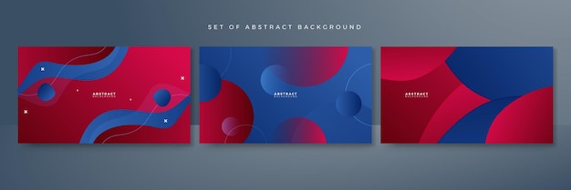 Minimal geometric blue red banner geometric shapes light technology background abstract design Vector illustration abstract graphic design banner pattern presentation background web template