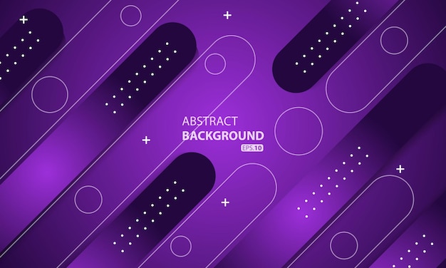 Minimal geometric purple background. Dynamic shapes composition.