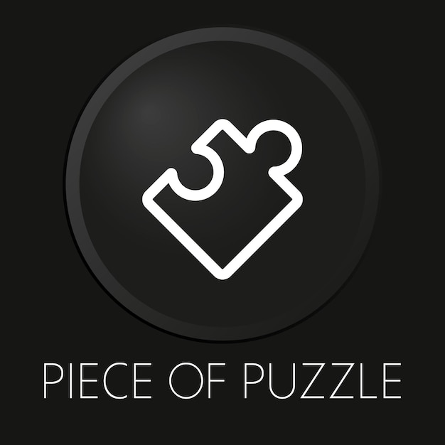 Minimal vector line icon on 3D button isolated on black background Premium Vector