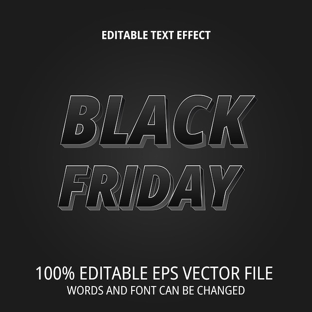 Minimalist Black Friday Editable Text Effect
