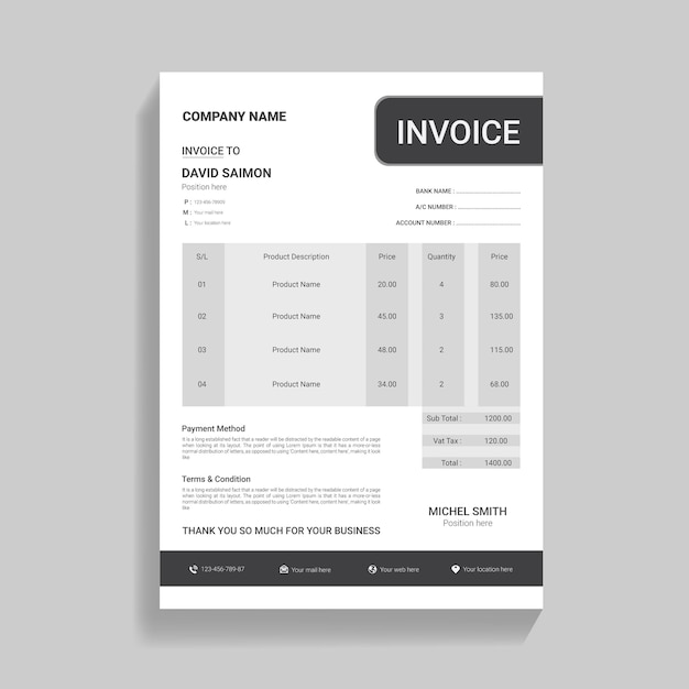 Minimalist Corporate and business letterhead design template for your business