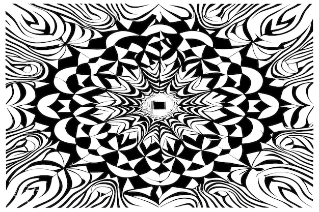 Minimalist Monochrome Optical Art on White for Modern Designs