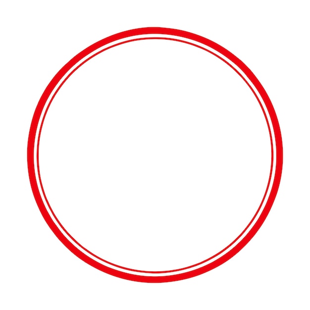 Minimalist Red Stamp Vector