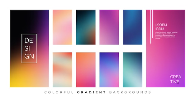 Minimalist Soft Color Gradients for Mobile App Screens