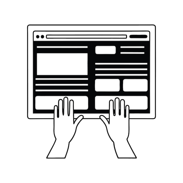 minimalist website wireframe design