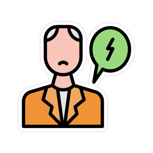 Misunderstanding icon vector image Can be used for Generation Gap