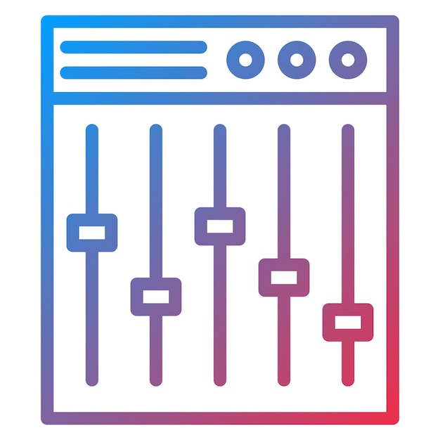 mixer icon vector image can be used for instrument