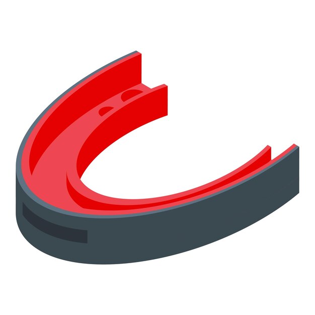Mma mouthguard icon isometric vector Dental guard Care device