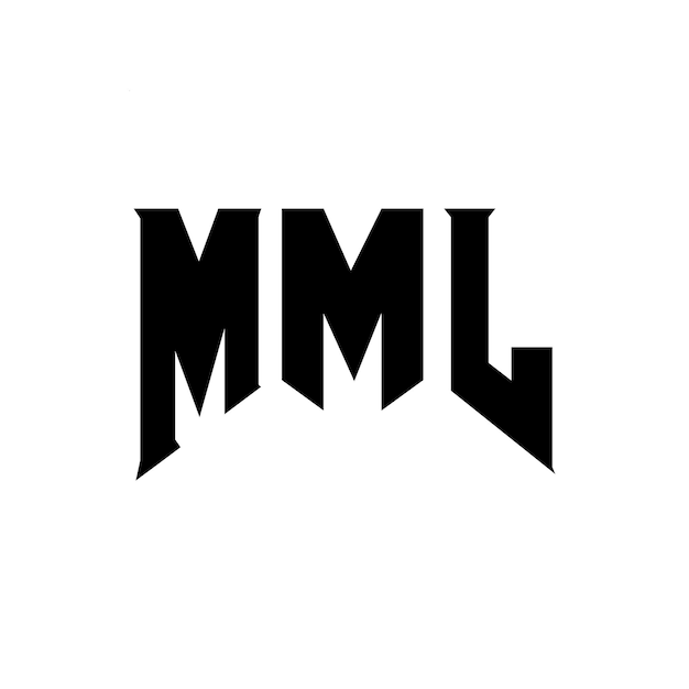 MML letter logo design for technology company MML logo design black and white color combination MML logo MML vector MML design MML icon MML alphabet MML typography logo design