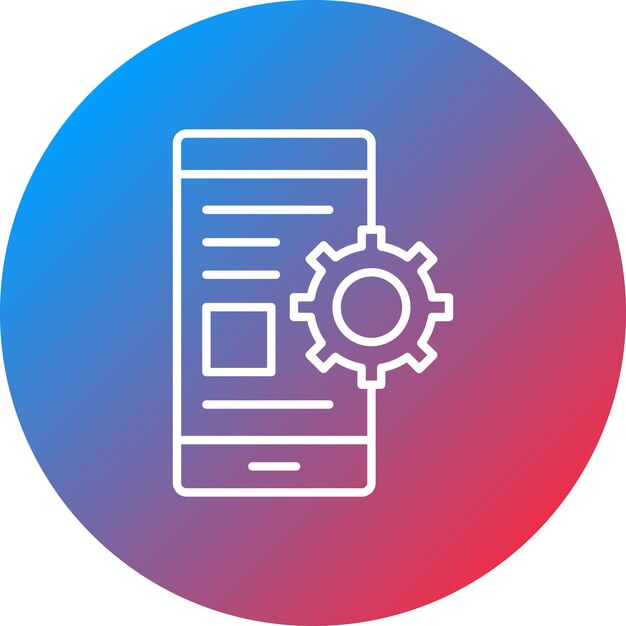 mobile app icon vector image can be used for coding and development