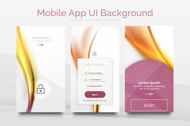 Mobile application interface background design
