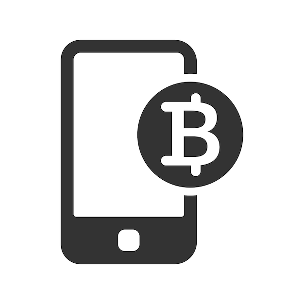Mobile bitcoin icon