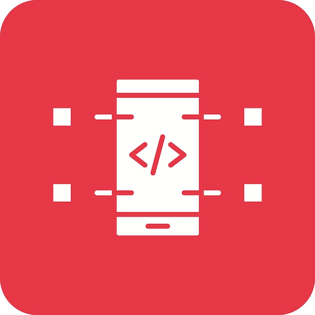 Mobile Coding icon vector image Can be used for Coding and Development