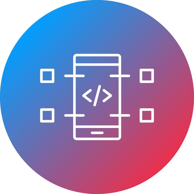 Mobile Coding icon vector image Can be used for Coding and Development