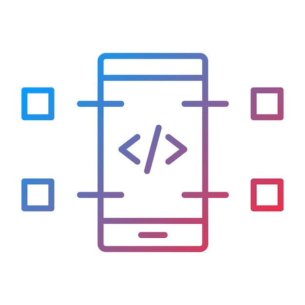 Mobile Coding icon vector image Can be used for Coding and Development