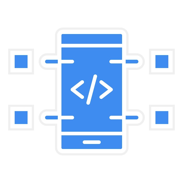 Mobile Coding icon vector image Can be used for Coding and Development
