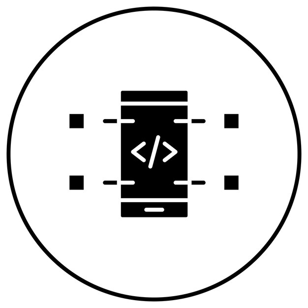 Mobile Coding icon vector image Can be used for Coding and Development