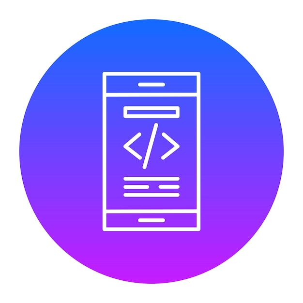 Mobile Coding Icon