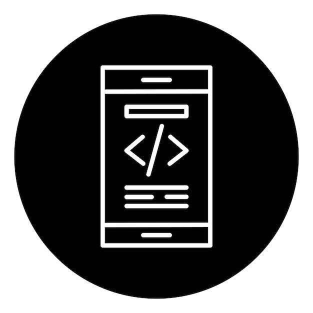 Mobile Coding Icon