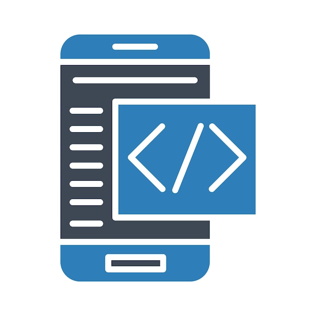 Mobile Coding Vector Illustration Style