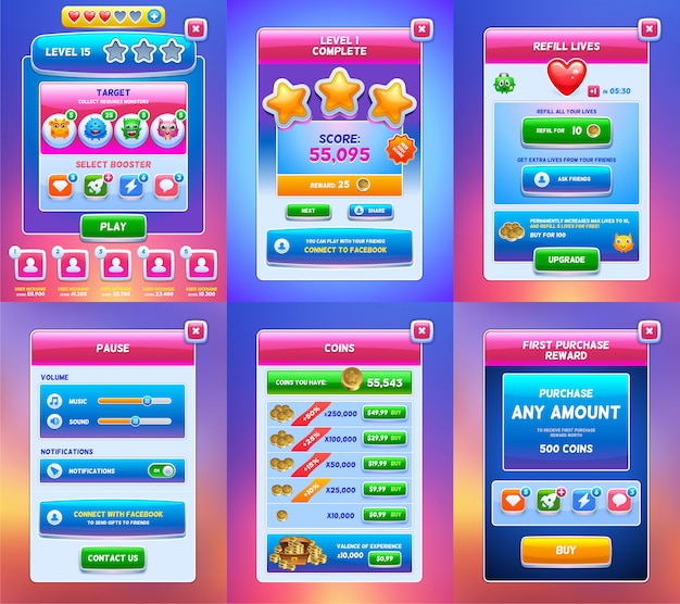 Mobile Game  UI  Illustration
