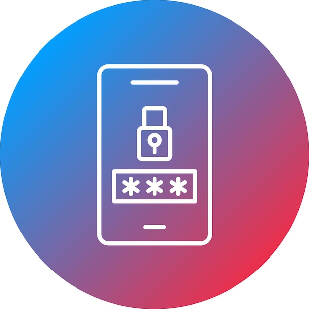 Mobile Password icon vector image Can be used for Networking and Data Sharing