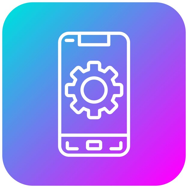 Mobile Settings vector icon Can be used for Mobile Apps iconset