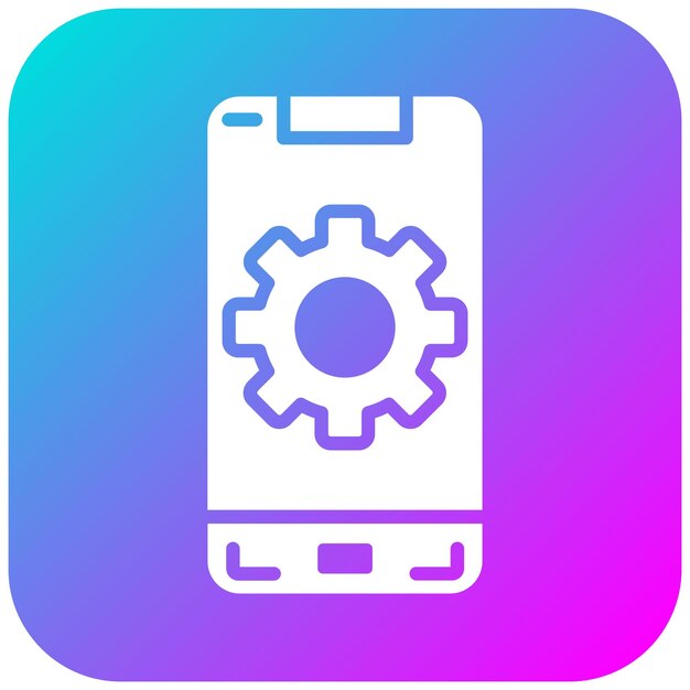 Mobile Settings vector icon Can be used for Mobile Apps iconset