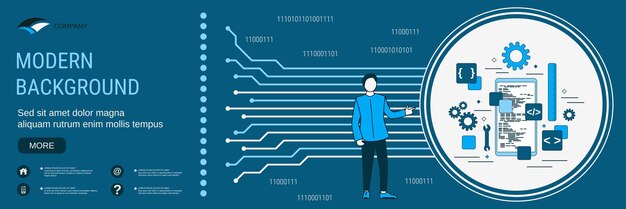 Mobile software testing application development program coding concept