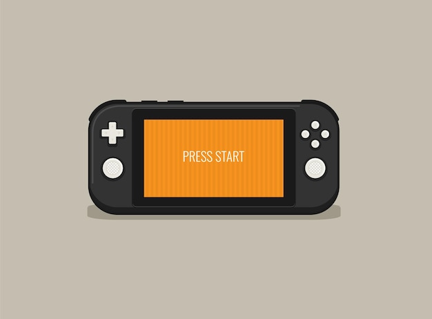 Mobile video console vector illustration Video game console portable Creative switch console