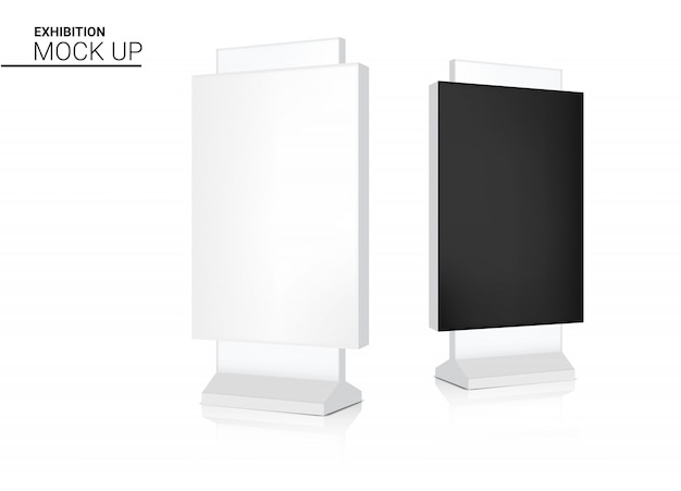 Mock up Realistic Roll up Banner Kiosk Display Booth for Sale Marketing Promotion  