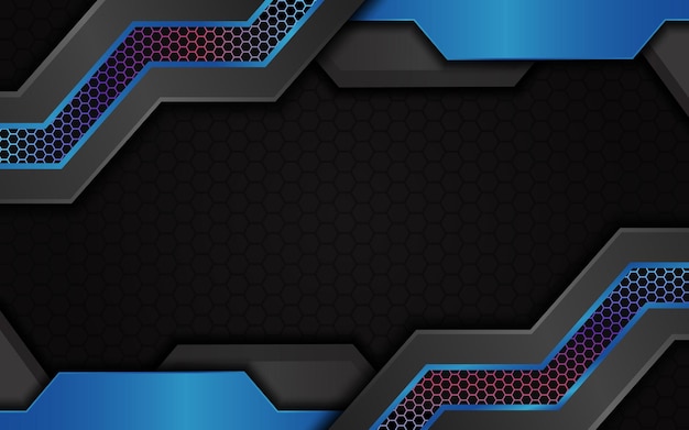 modern 3d futuristic technology glow blue on metallic background
