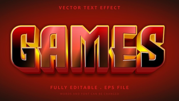 Modern 3d Gradient Word Games Editable Text Effect Design