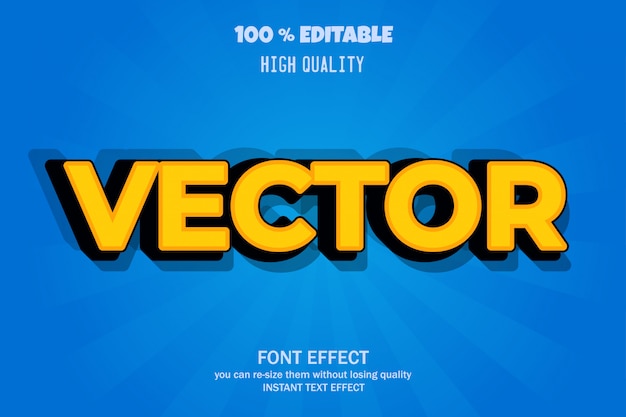 modern 3d text effect, editable font effect