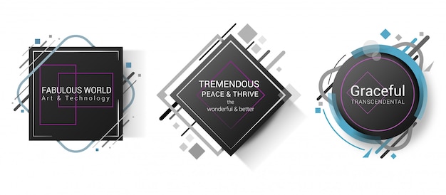 Modern abstract artistic banner frame concept collection