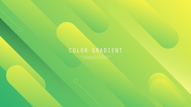 Modern Abstract Background Diagonal Tilt Retro Memphis Lines Fluid Liquid Motion and Green Yellow Gr