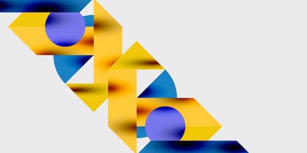Modern abstract background featuring circles lines and triangles in a dynamic geometric composition Perfect for stylish tech or creativethemed designs