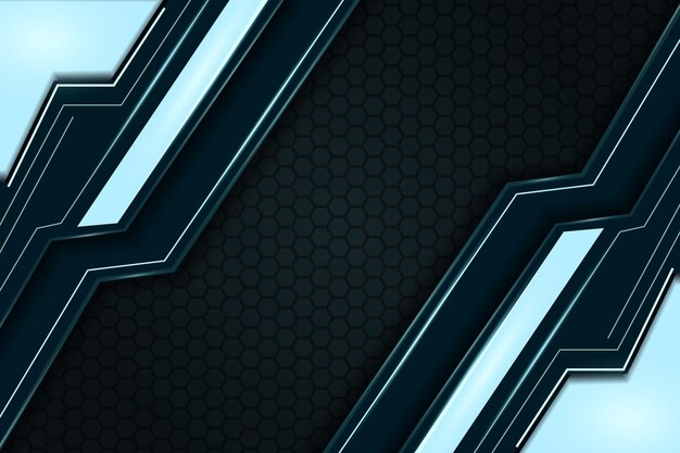 Modern Abstract Background Overlapped Layer Shape With Blue Color
