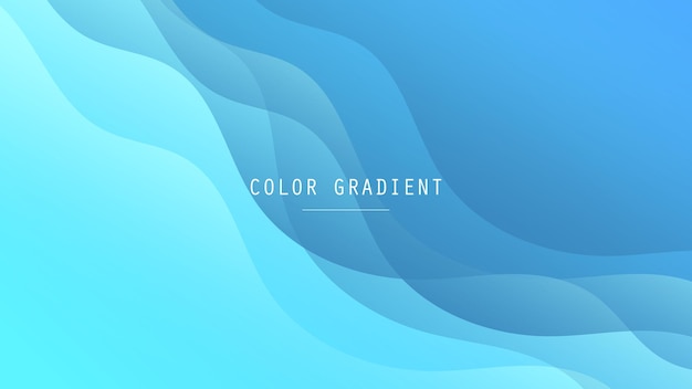 Modern Abstract Background Wave Fluid Liquid Lines Motion and Blue Gradient Color