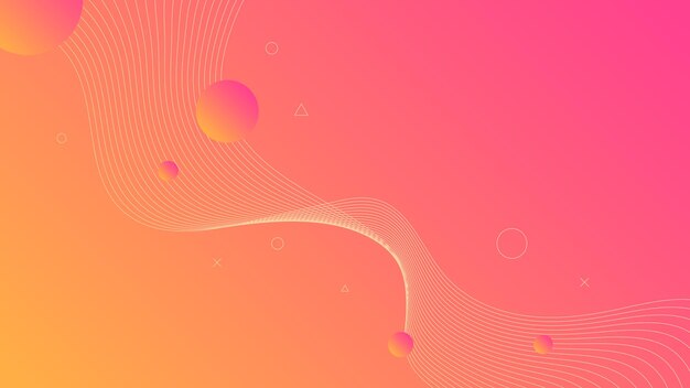 modern abstract background wave lines and red orange gradient color
