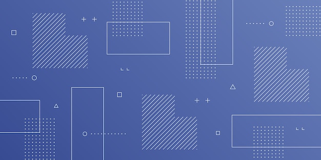 modern abstract background with retro memphis elements and blue gradient white pastel color
