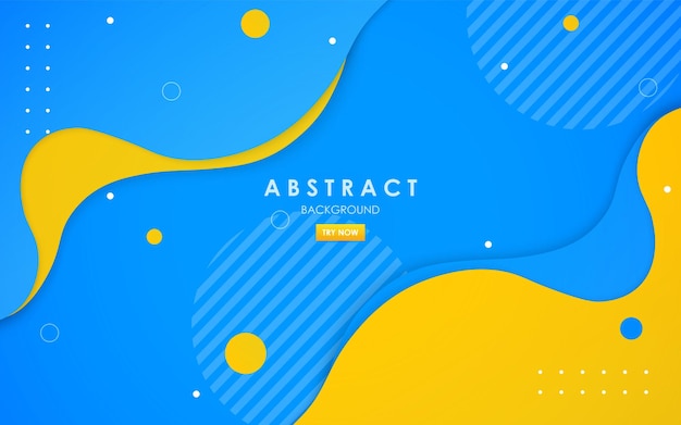 modern abstract liquid background blue and yellow gradients color