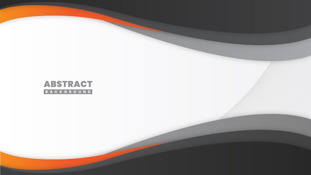 Modern abstract orange black papercut wave style elegant background eps vector design